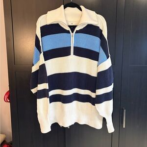 Aerie Oversized Half Zip Sweater